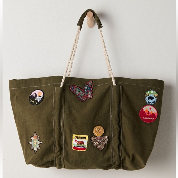 Free People Handbags - NWT Free People Been There Badge Tote Bag - One Size - Green